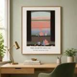 World of Images Print, Magritte Shattered Window Art