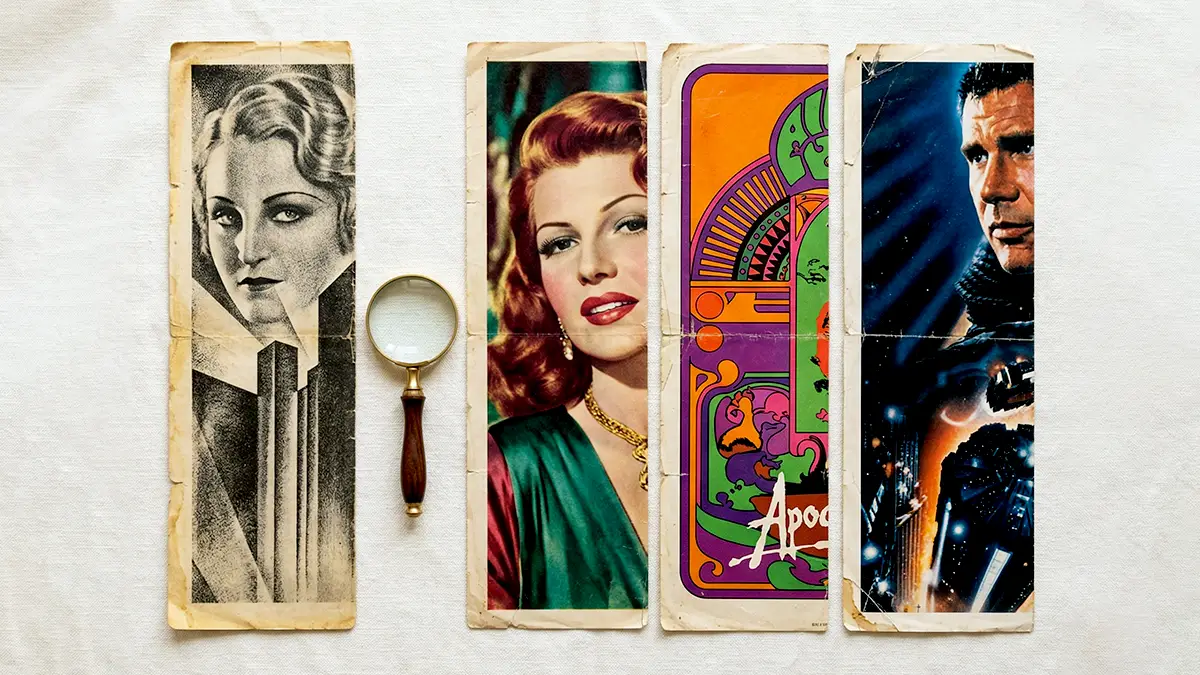 How To Authenticate Vintage Movie Posters: A Collector'S Guide Four Eras Of Vintage Movie Posters Side By Side Flat Lay