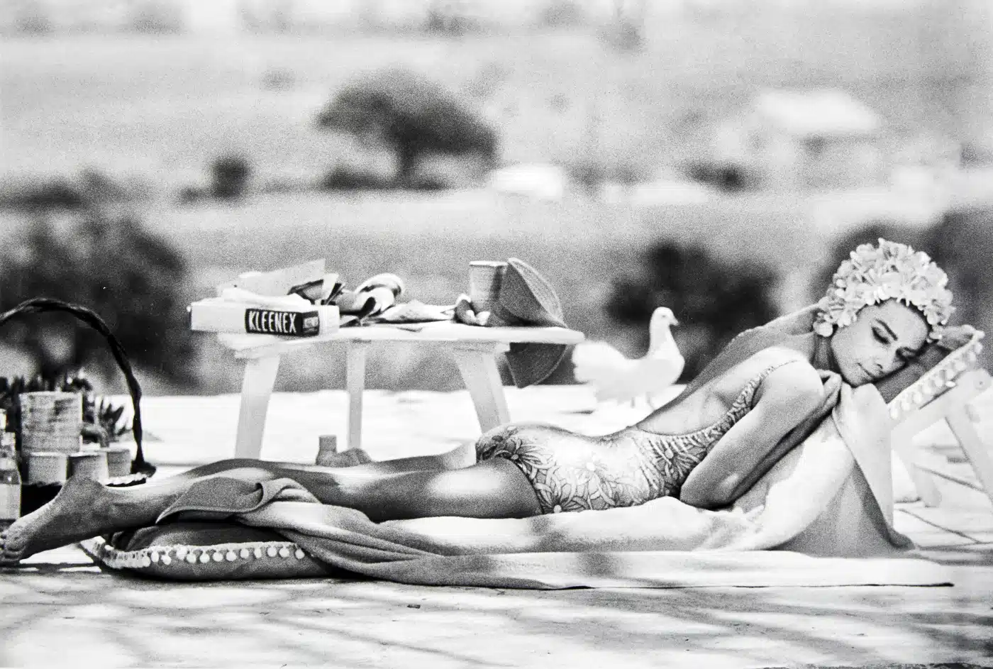 Audrey Hepburn Two For the Road France print showing two for the road," south of france, 1966 with archival tone