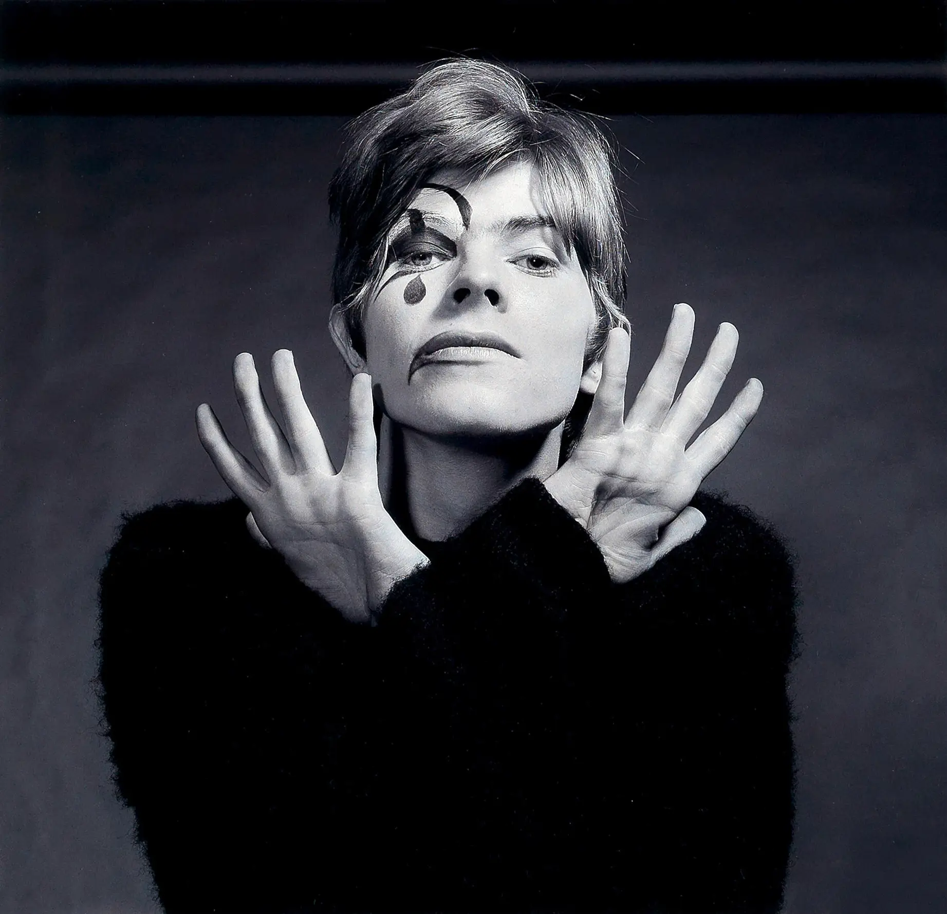 David Bowie Aladdin — bold black and white photograph of David Bowie featuring Aladdin Sane