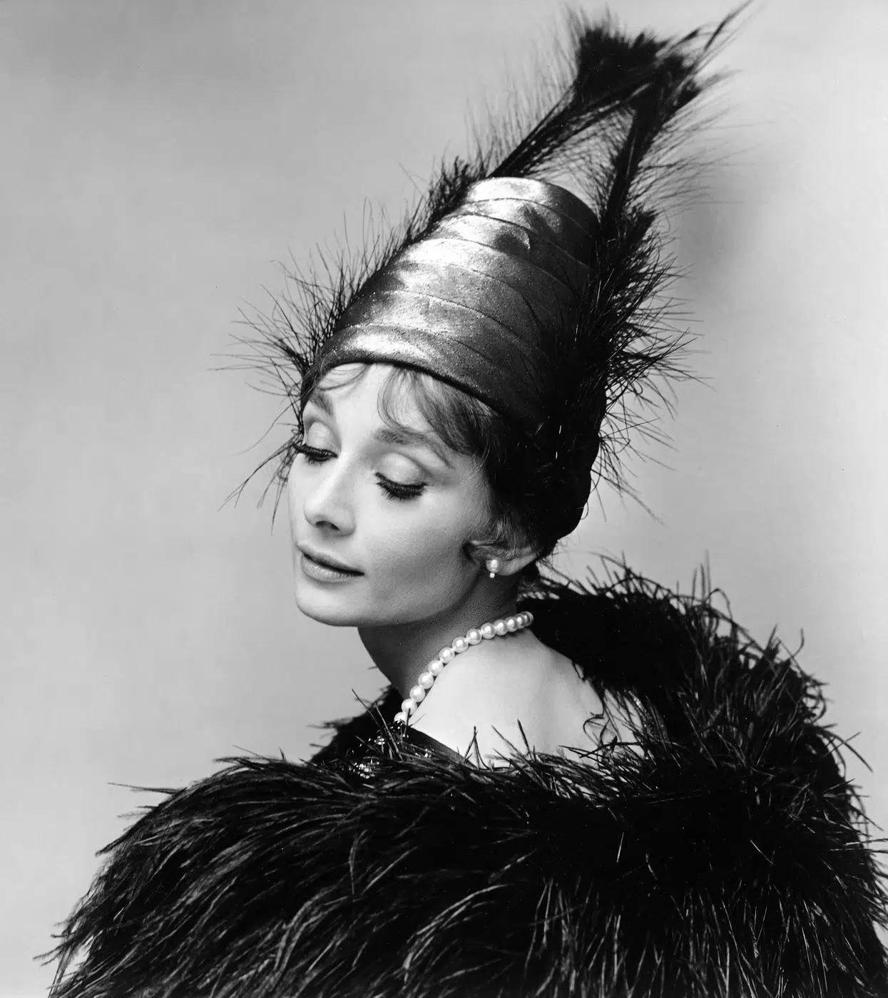 Audrey Hepburn 1963 matte poster showing 1963 with archival tone