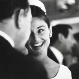 Audrey Hepburn 1960 Lucerne Christening Black and White Photography Print