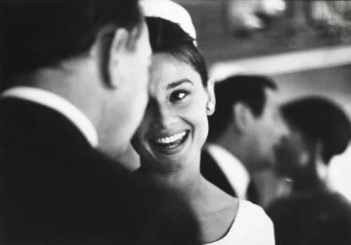 Audrey Hepburn 1960 Lucerne Christening Black and White Photography Print