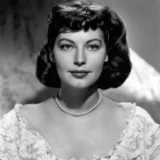 Ava Gardner Pearl Necklace and Lace Dress Black and White Photography Print