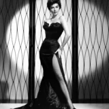 Ava Gardner Black Evening Gown Black and White Photography Print