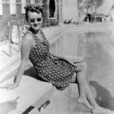 Bette Davis Poolside Photography, 1930s Hollywood Photography Print