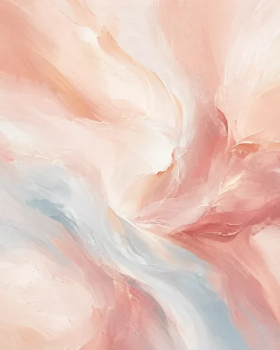 Blush Pink Abstract Painterly Wall Art, Soft Pastel Decor Art Print