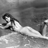 Brigitte Bardot Surf Portrait, Black and White Beach Photography Print