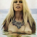 Brigitte Bardot Water Portrait, Vintage Celebrity Photography Print
