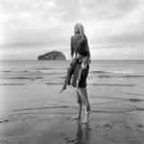Brigitte Bardot Piggyback Beach, 1966 Black and White Photography Print