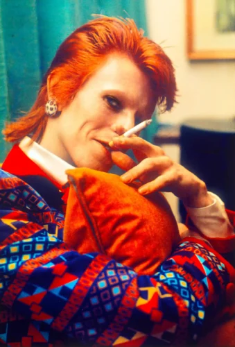David Bowie Backstage Smoking Ziggy Stardust Candid Photography Print