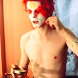 David Bowie Ziggy Stardust Makeup Application Photography Print