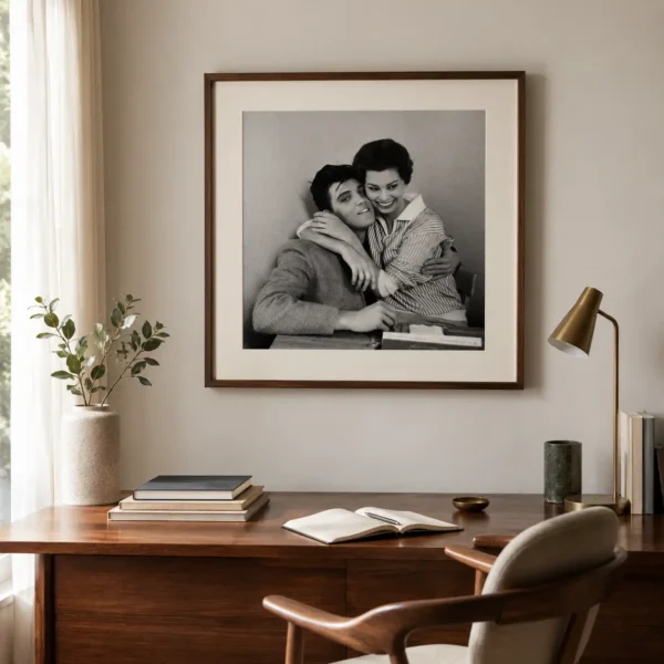 Elvis Presley Sophia Loren Poster, 1958 Candid Photo Print