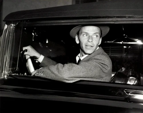 Sinatra Car Poster, Frank Sinatra Driver Wall Art Print