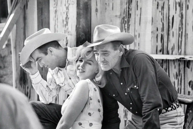 Clean artwork view of The Misfits Set Photography Print. Filmed in the blistering heat of the Nevada desert, The Misfits would famously become the final completed film for both Marilyn Monroe and Clark Gable.