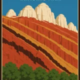 Capitol Reef National Park Utah, Vintage Style Art Print