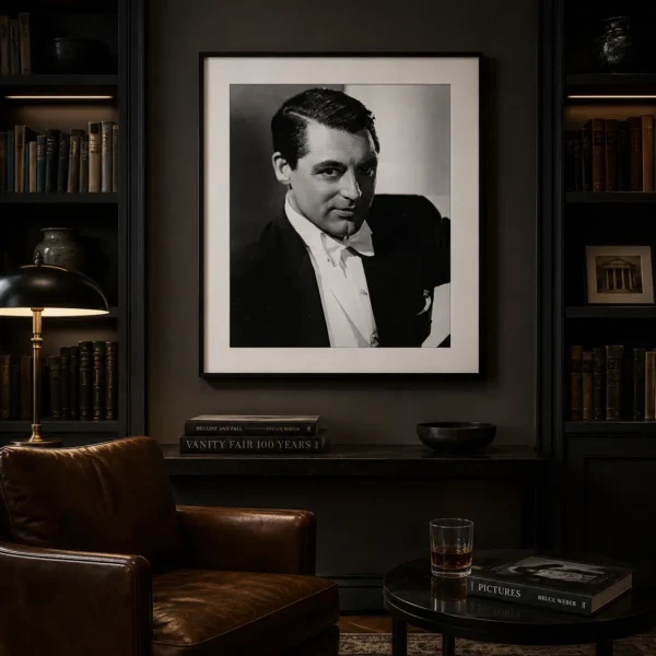 Cary Grant 1960s Classic Hollywood Black and White Photography Print