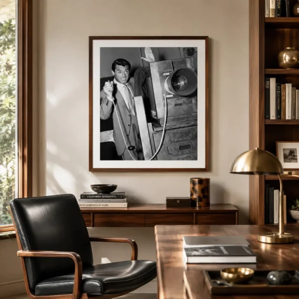 Cary Grant Behind the Camera Vintage Hollywood Photography Print
