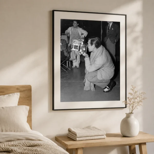 Clark Gable Behind the Lens Vintage Film Set Photography Print