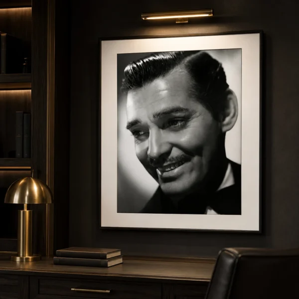 Clark Gable Close-Up Portrait, Classic Hollywood Wall Photography Print