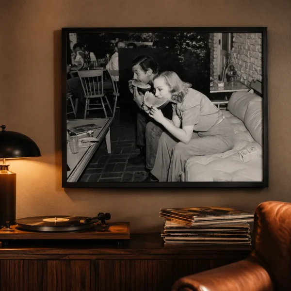 Clark Gable and Carole Lombard Eating Watermelon Photography Print