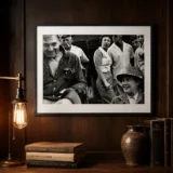 Clark Gable on The Misfits Film Set Black and White Version 2 Photography Print