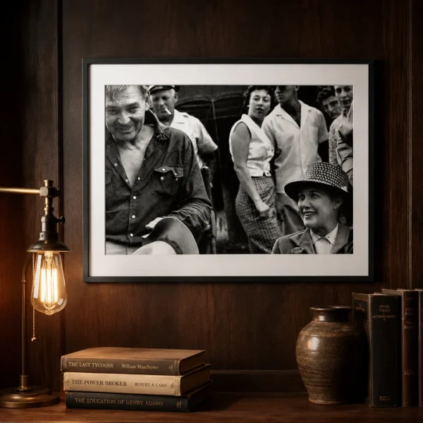 Clark Gable on The Misfits Film Set Black and White Version 2 Photography Print