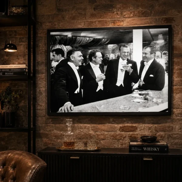 Clark Gable and Friends at Romanoff's Black and White Photography Print