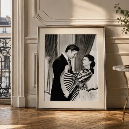 MerchFuse Gone with the Wind Clark Gable with Vivien Leigh, MGM 1939 print with wall print character