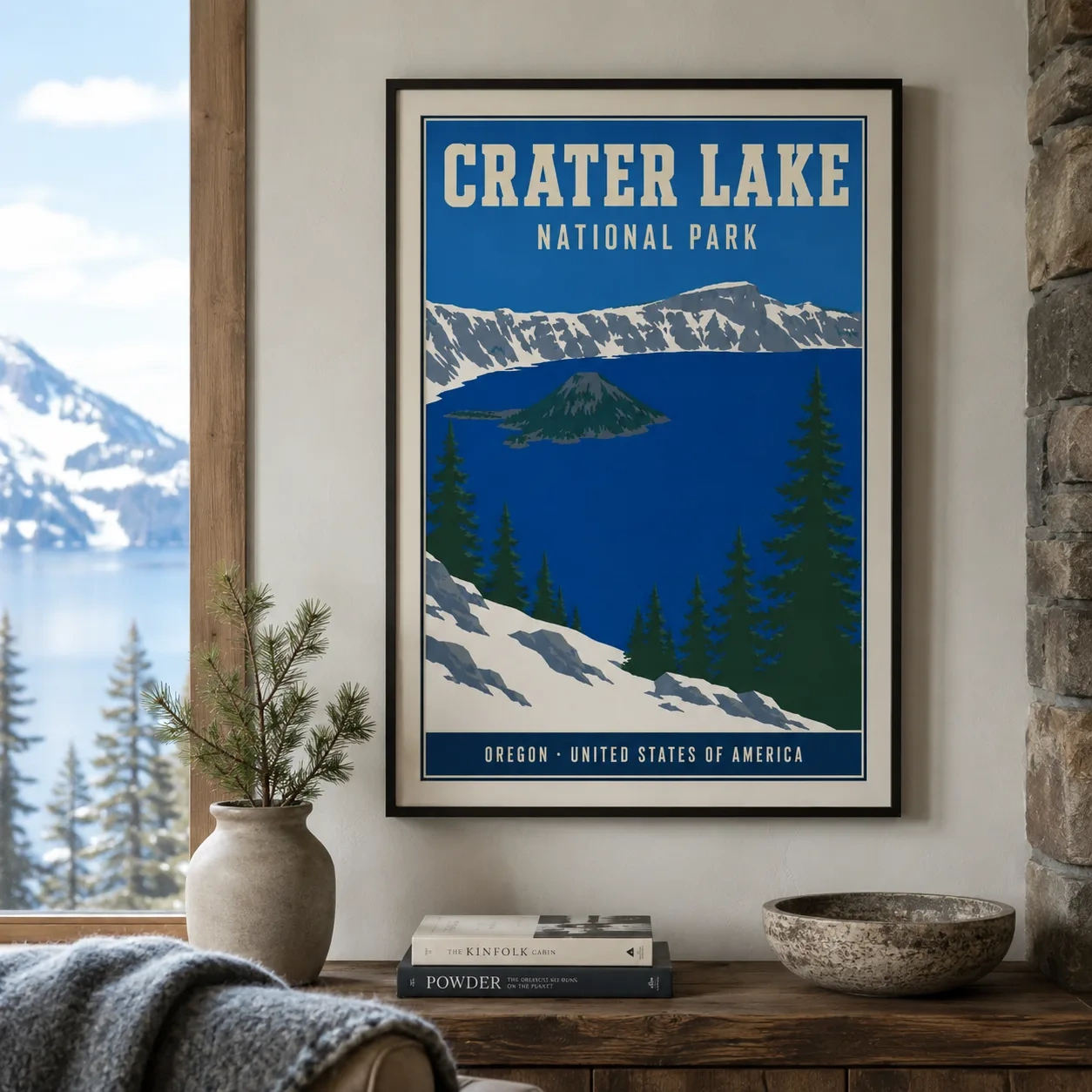 Crater Lake — deep blue waters of Crater Lake fill a volcanic caldera in this Oregon
