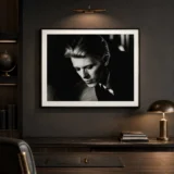 David Bowie in Los Angeles Restaurant Monochrome Photography Print