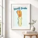 David Bowie Bunny Pop Art Illustration Whimsical Photography Print