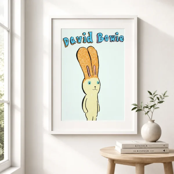 David Bowie Bunny Pop Art Illustration Whimsical Photography Print