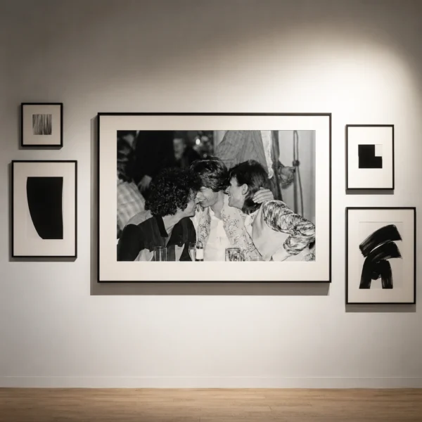 David Bowie, Mick Jagger and Lou Reed Cafe Royal Photography Print
