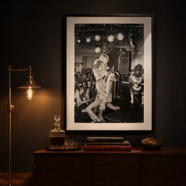 David Bowie and Mick Ronson Stage Performance Photography Print