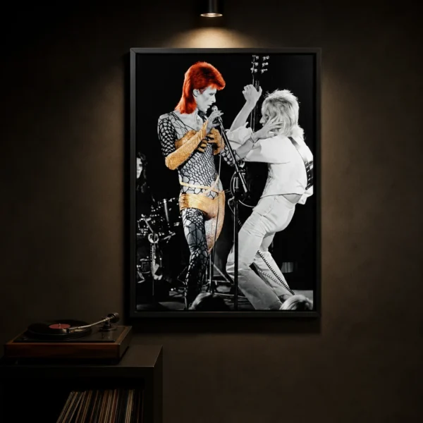 David Bowie and Mick Ronson, Marquee Club London 1973 Photography Print