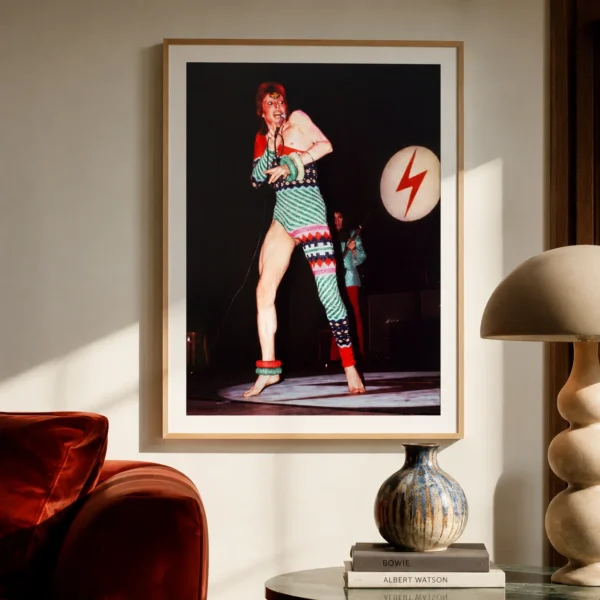 Ziggy Stardust Live Stage Performance with Lightning Bolt Photography Print