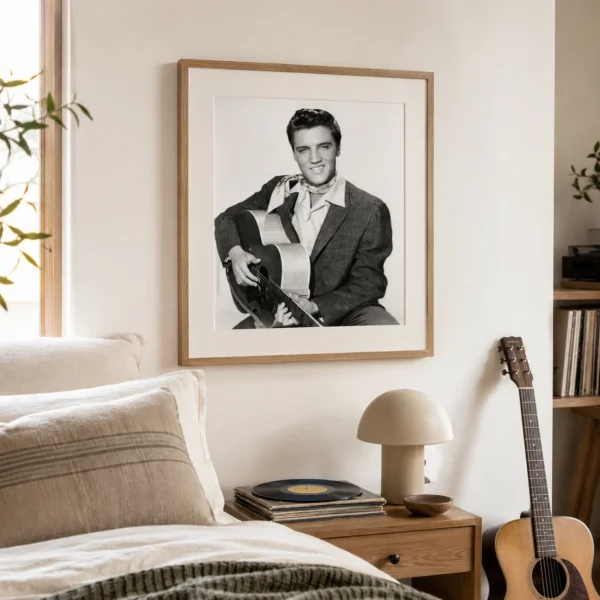Elvis Presley King Creole Guitar Poster, 1958 Portrait Print