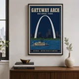 Gateway Arch National Park, St. Louis Missouri Vintage Art Print