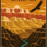 Grand Canyon National Park Vintage Arizona Travel Poster