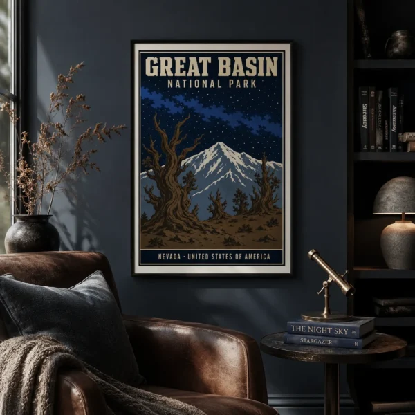 Great Basin National Park Nevada Vintage Bristlecone Art Print