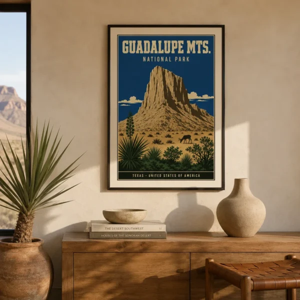 Guadalupe Mountains National Park Texas Vintage Art Print
