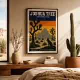 Joshua Tree National Park California Vintage Style Travel Poster