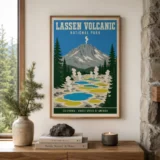 Lassen Volcanic National Park California Vintage Art Print