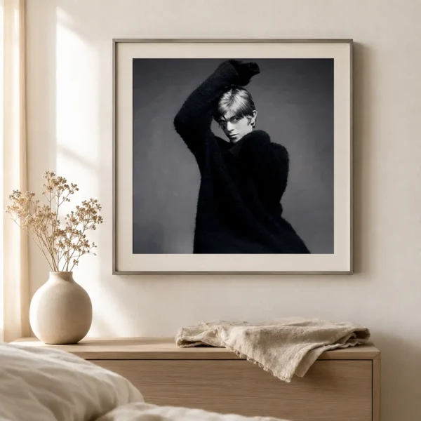 David Bowie Aladdin Sane Era Portrait, Black and White Photography Print