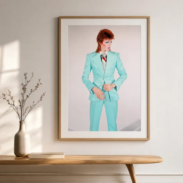 David Bowie Life on Mars 1973 Turquoise Suit Photography Print