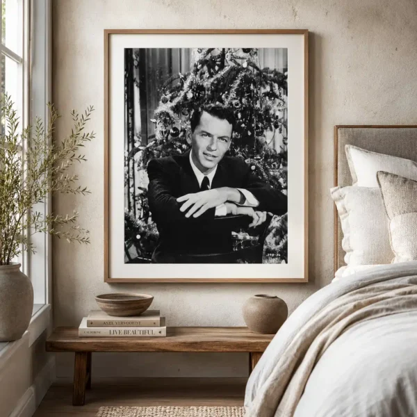Frank Sinatra Christmas Tree Portrait Photo Print