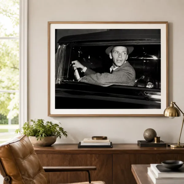 Sinatra Car Poster, Frank Sinatra Driver Wall Art Print