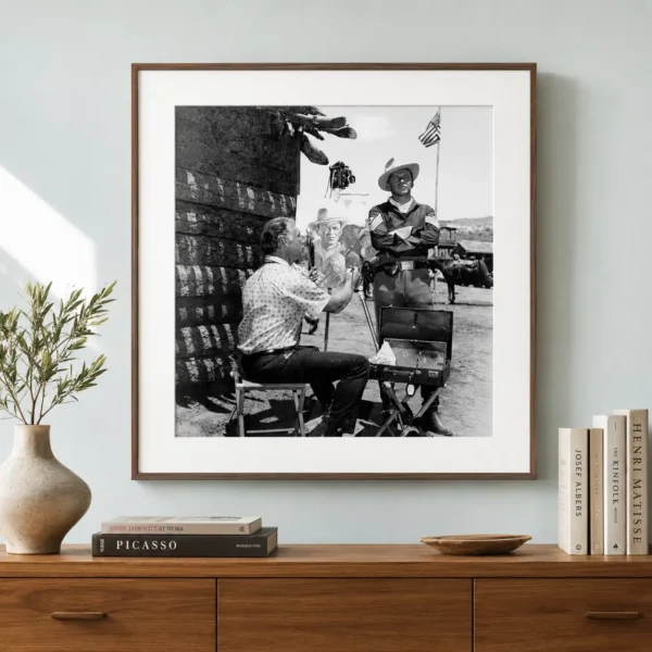 Sinatra Set Poster, Frank Sinatra Behind Scenes Print