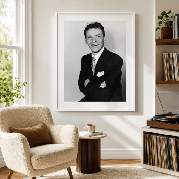 Sinatra Portrait Poster, Young Frank Sinatra Wall Art